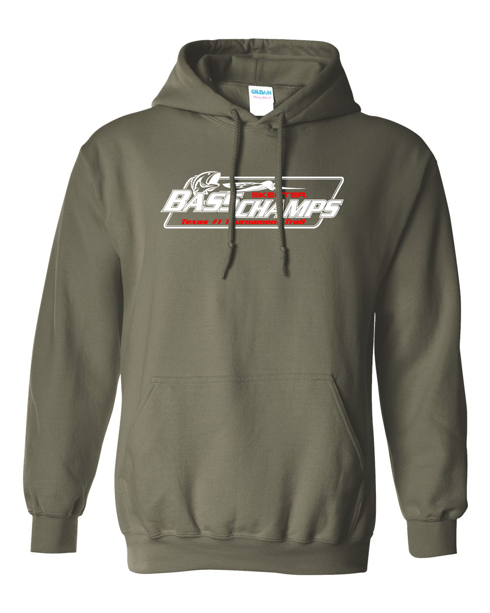Bass Champs Logo Hoodie. Cotton Blend Traditional Hoodie