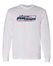 Load image into Gallery viewer, Bass Champs Logo 100% Cotton Long Sleeve Tee
