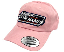 Load image into Gallery viewer, Dad Cap With Bass Champs Logo Patch in Camo, Pink Or Navy
