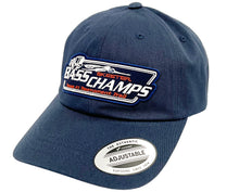 Load image into Gallery viewer, Dad Cap With Bass Champs Logo Patch in Camo, Pink Or Navy
